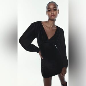 Zara Black Velvet Dress